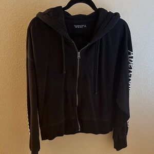 Abercrombie & Fitch Black Zip-Up Hoodie